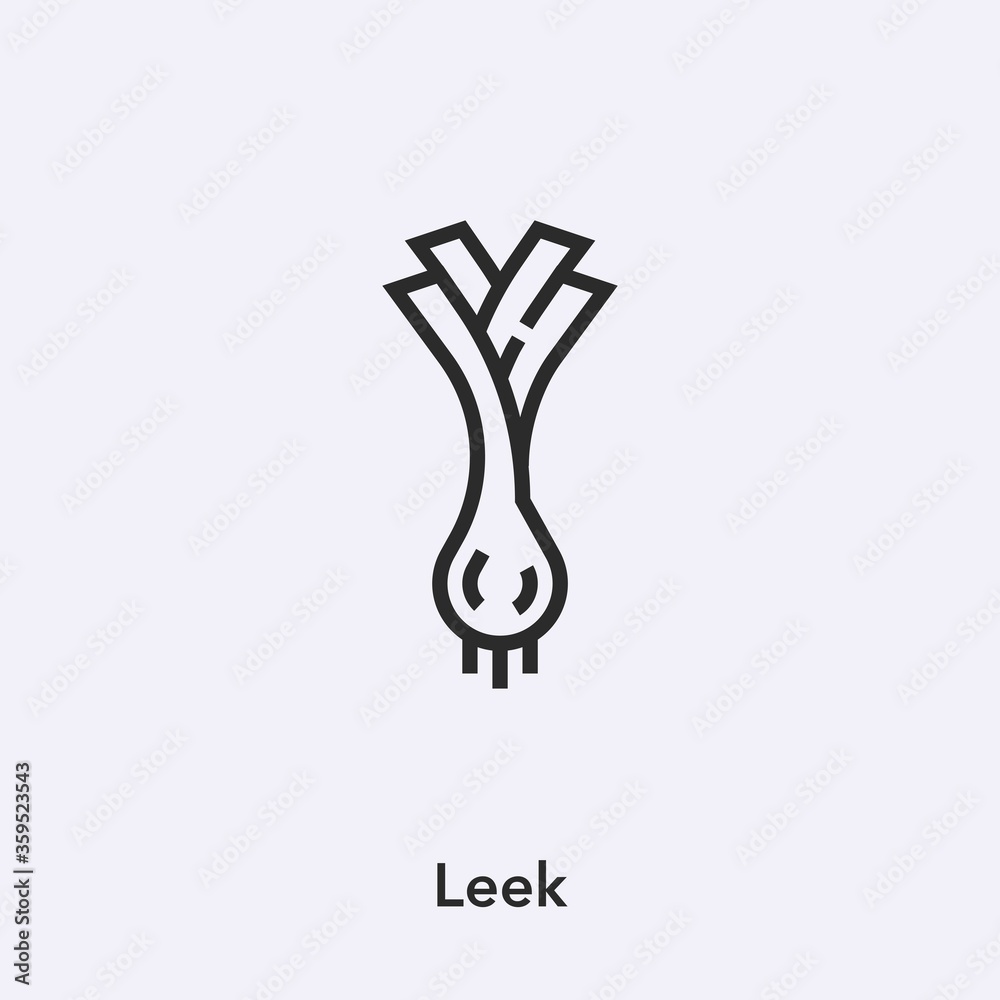 leek icon vector sign symbol leek icon vector sign symbol