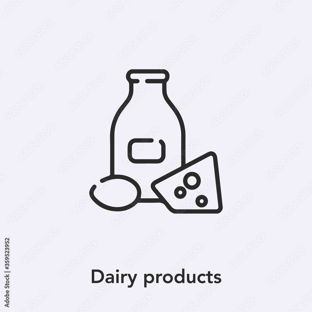 dairy products icon vector sign symbol dairy products icon vector sign symbol