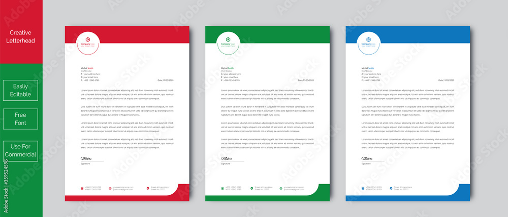 Modern Creative & Clean business style letterhead bundle of your corporate project design.set to print with vector & illustration. corporate letterhead bundle.. Modern Creative & Clean business style letterhead bundle of your corporate project design.set to print with vector & illustration. corporate letterhead bundle..
