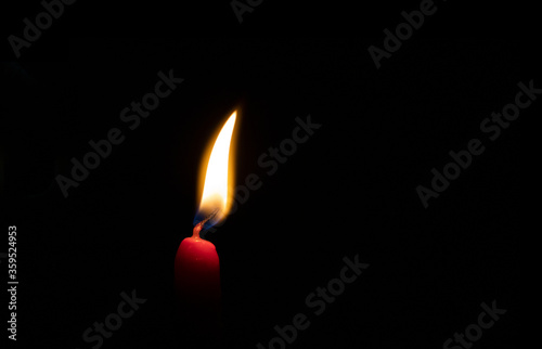candle in night, A luminous candle in the dark