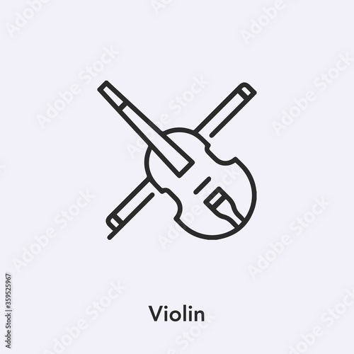 Fototapeta Naklejka Na Ścianę i Meble -  violin icon vector sign symbol