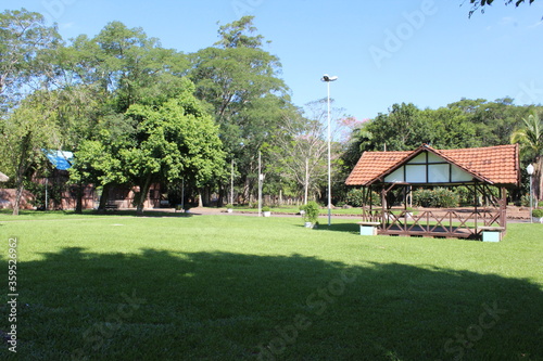 Linda casa no interior do Parque Municipal de Feliz/RS, Brasil