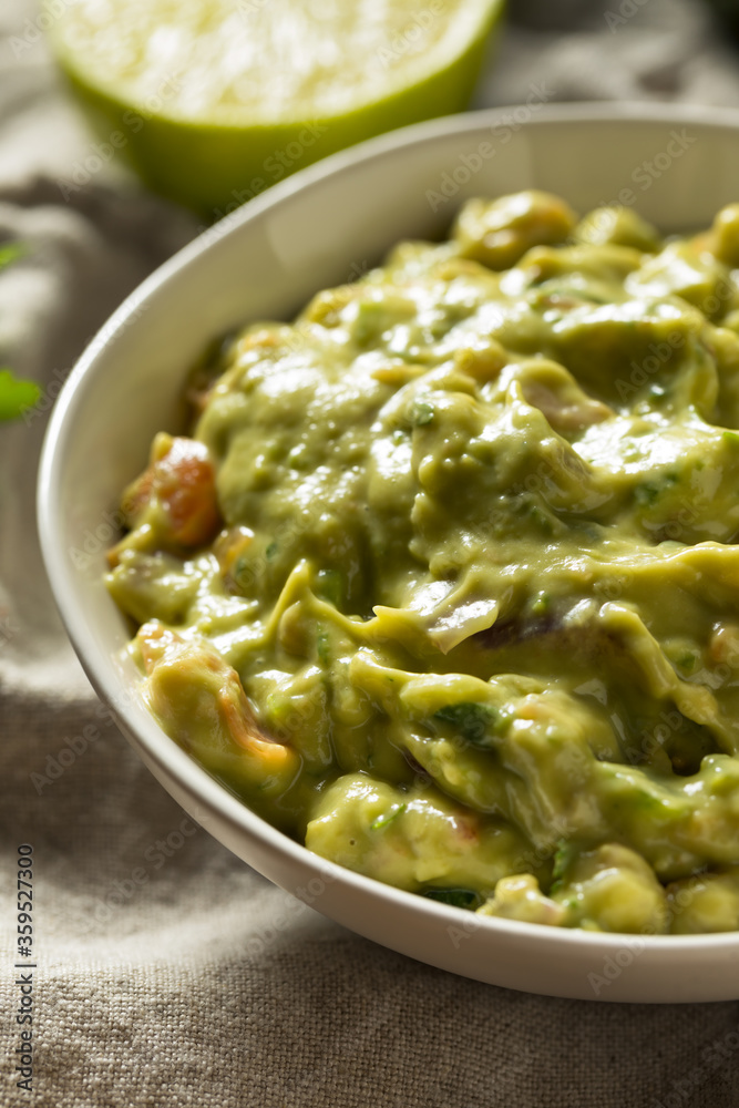 Homemade Organic Guacamole and Chips