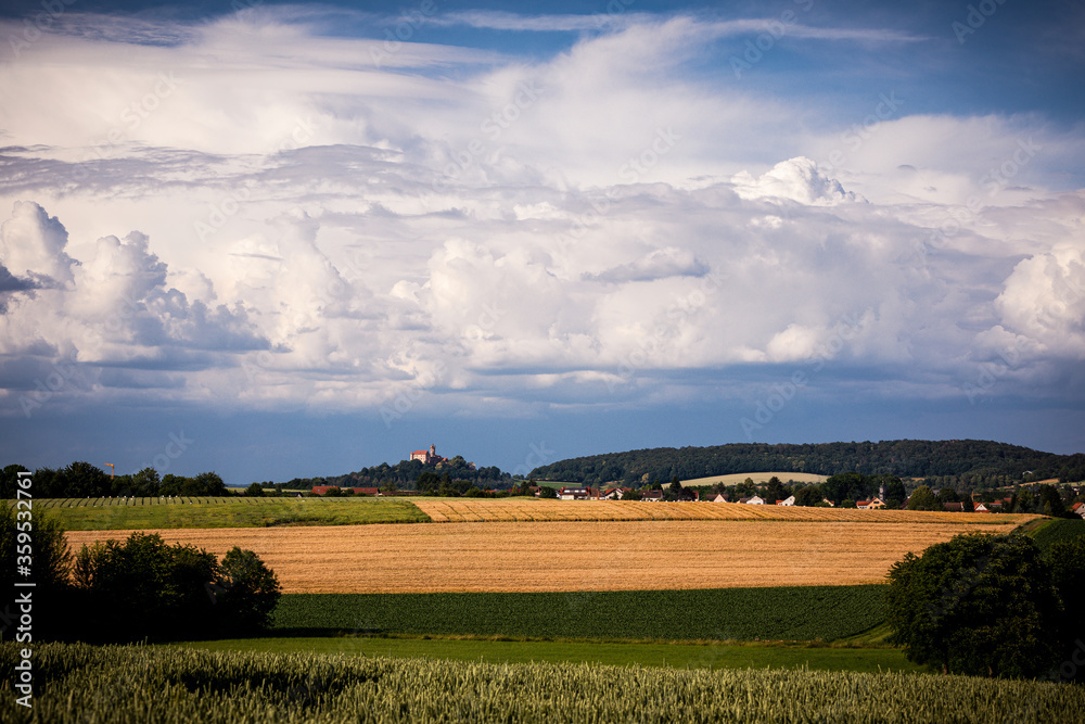 Fototapeta premium Ronneburg in der Sommerlandschaft 