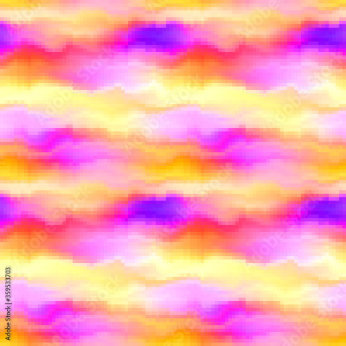 
Blurry rainbow gradient glitch abstract artistic texture background. Wavy irregular bleeding dye seamless pattern. Digital ombre distorted watercolor wash pixel effect all over print. 
