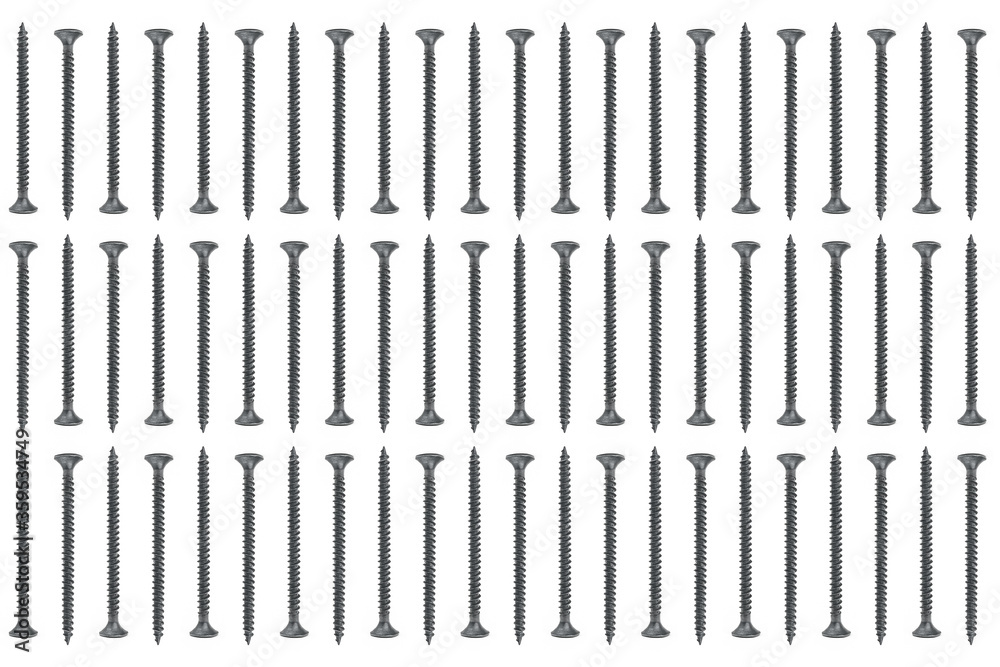 Black screws pattern isolated background texture Black screws pattern isolated background texture