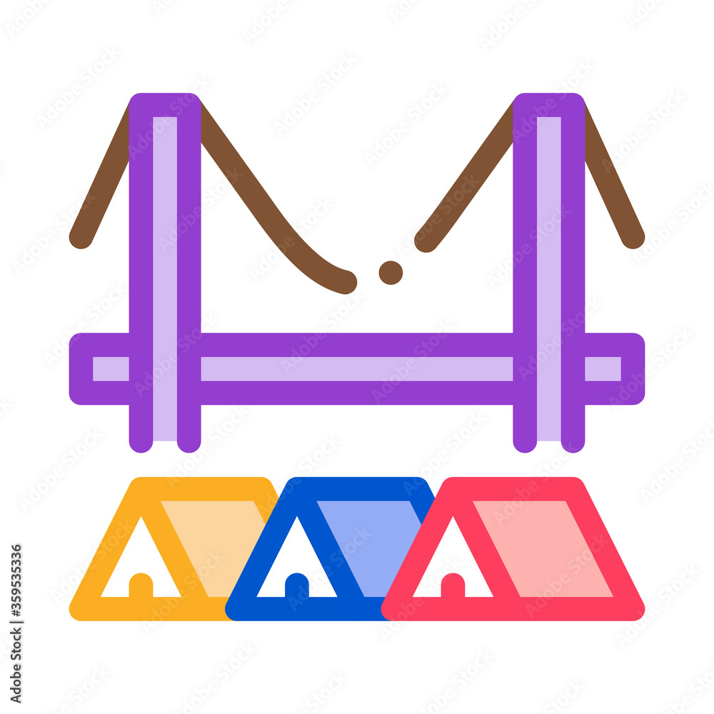homeless tents under bridge icon vector. homeless tents under bridge sign. color symbol illustration homeless tents under bridge icon vector. homeless tents under bridge sign. color symbol illustration