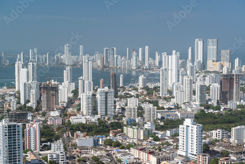 Cartagena das Indias, Bolivar, Colombia on February 17, 2018. View of the city from the Convent of Santa Cruz de la Popa.