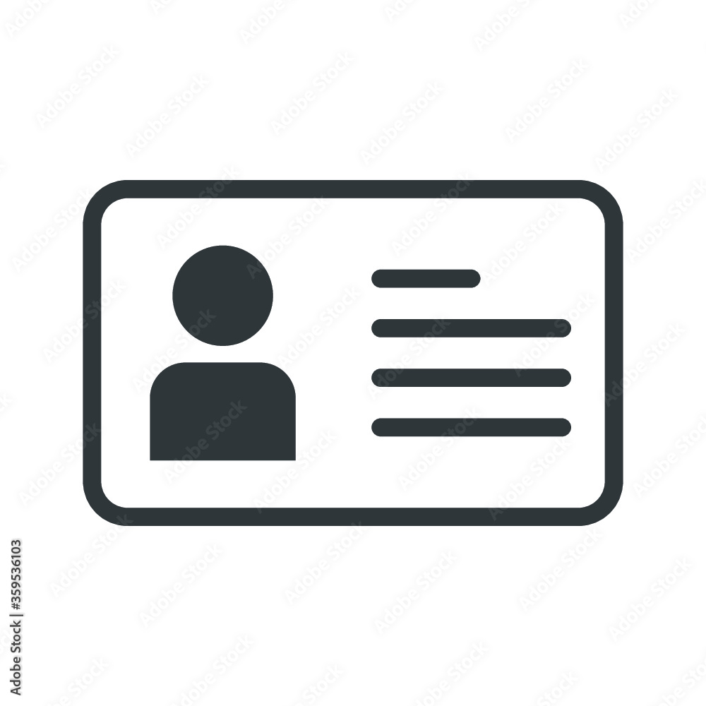 User id badge icon. Employee ID Card line and glyph version, Identification card outline and filled vector sign. linear and full pictogram. Symbol, logo illustration. User id badge icon. Employee ID Card line and glyph version, Identification card outline and filled vector sign. linear and full pictogram. Symbol, logo illustration.