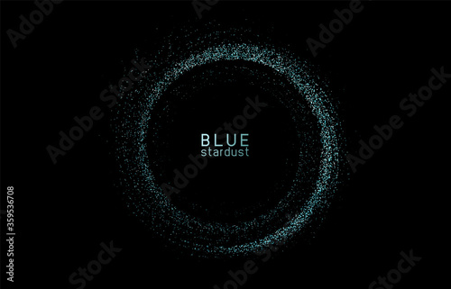 Abstract shiny color blue gold sequins wave design element