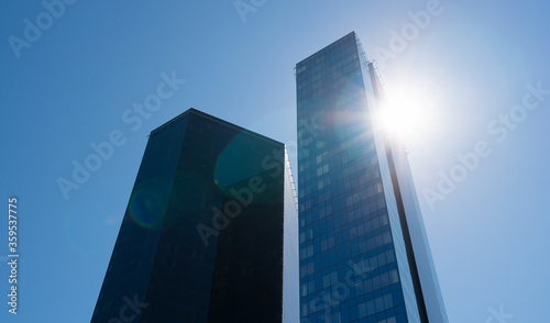 Modern skyscrapers in the city of Tallinn  Estonia.