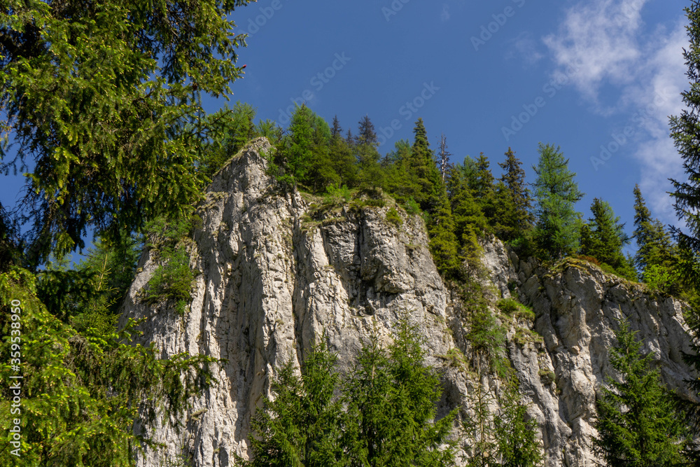 mountain landscape with blue sky