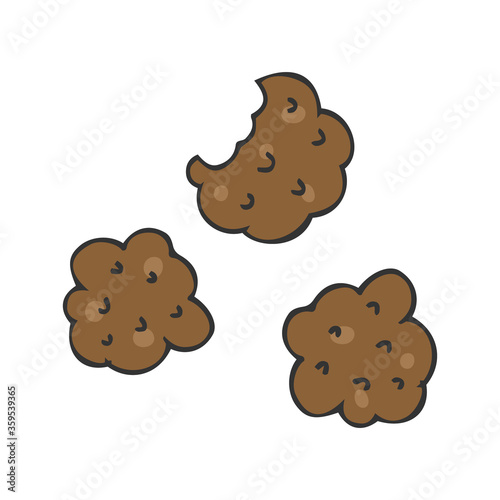 Vector illustration of falafel pieces