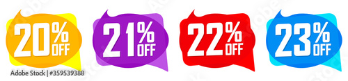 Set Sale banners design template, discount tags, app icons, vector illustration 