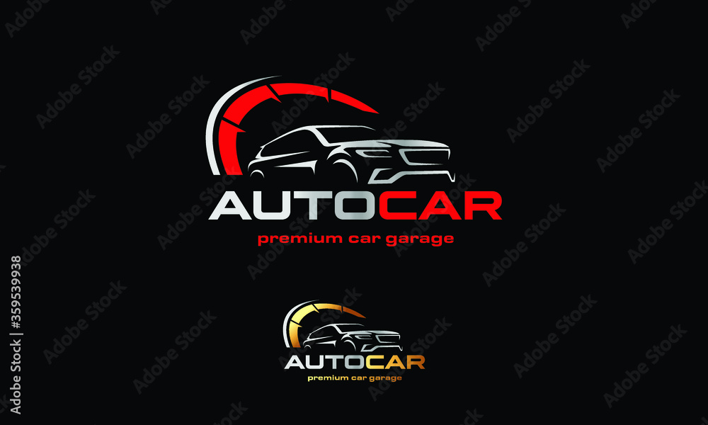 Auto Car Garage Premium Concept Logo Design Stock-Vektorgrafik