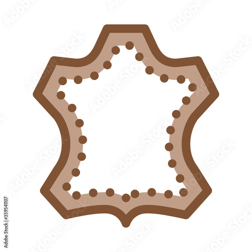 leather label icon vector. leather label sign. color symbol illustration