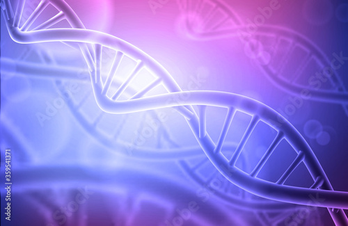 Blue DNA structure. Vector illustration