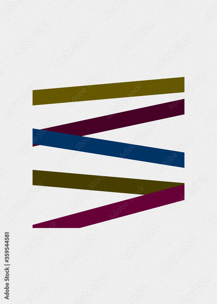 Fototapeta premium Dark Blue color Crossing lines generativeart style colorful illustration