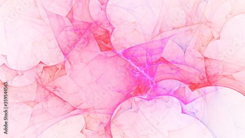 3D rendering abstract white fractal light background © BetiBup33