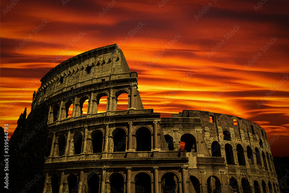 Sunset at Colosseum 