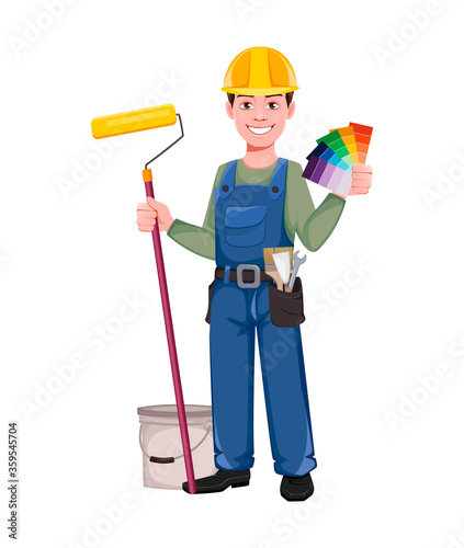 Painter cartoon character.