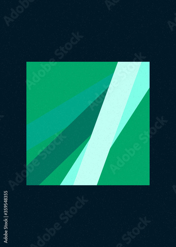 Jade Green color Crossing lines generativeart style colorful illustration