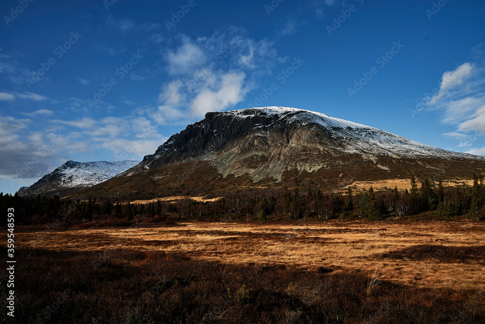 Hemsedal in autumn. A beautiful place in the Norwegian mountains. 