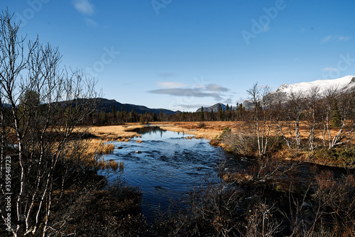 Hemsedal in autumn. A beautiful place in the Norwegian mountains. 