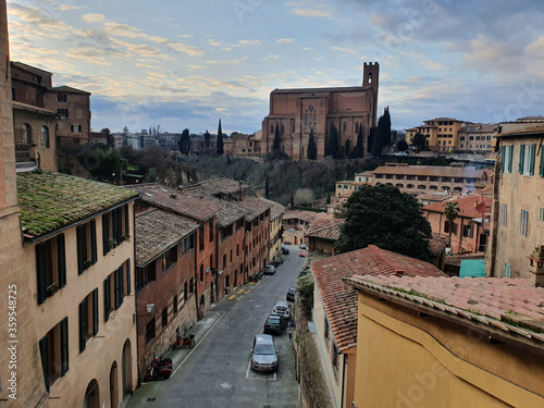 Stunning views of the rooftops of Sienna, in the Tuscany region of Italy.