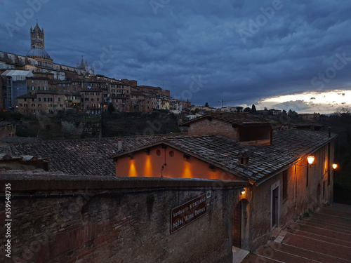 Stunning views of the rooftops of Sienna, in the Tuscany region of Italy.