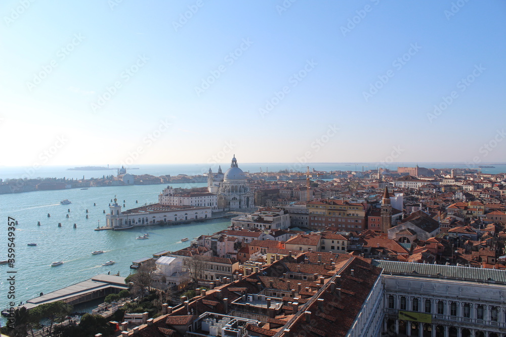 view from San Marco tower in Venice, Italy