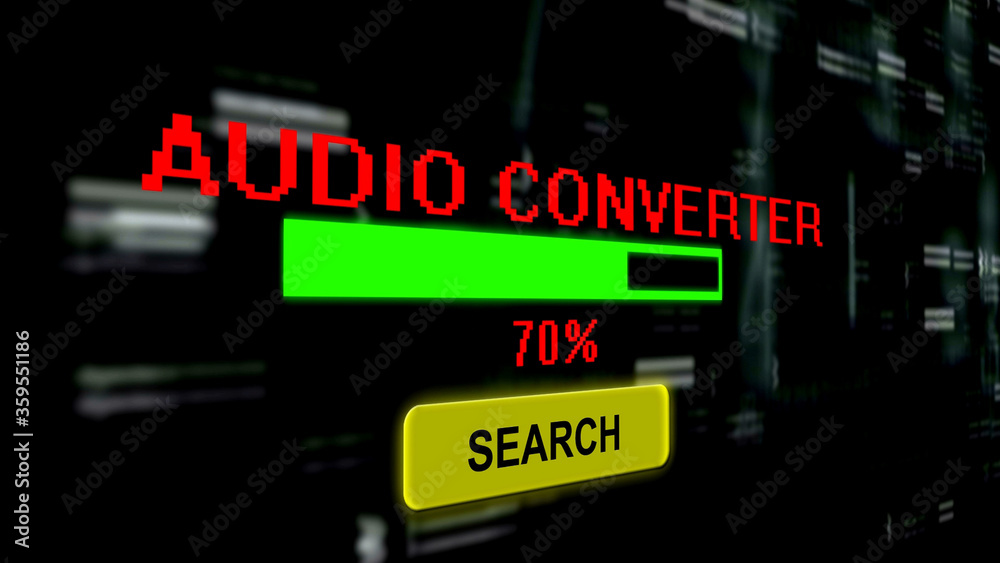 Search for audio converter progress bar