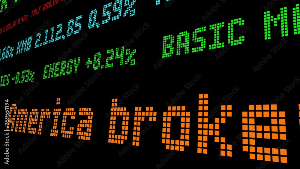 America broke stock ticker report America broke stock ticker report