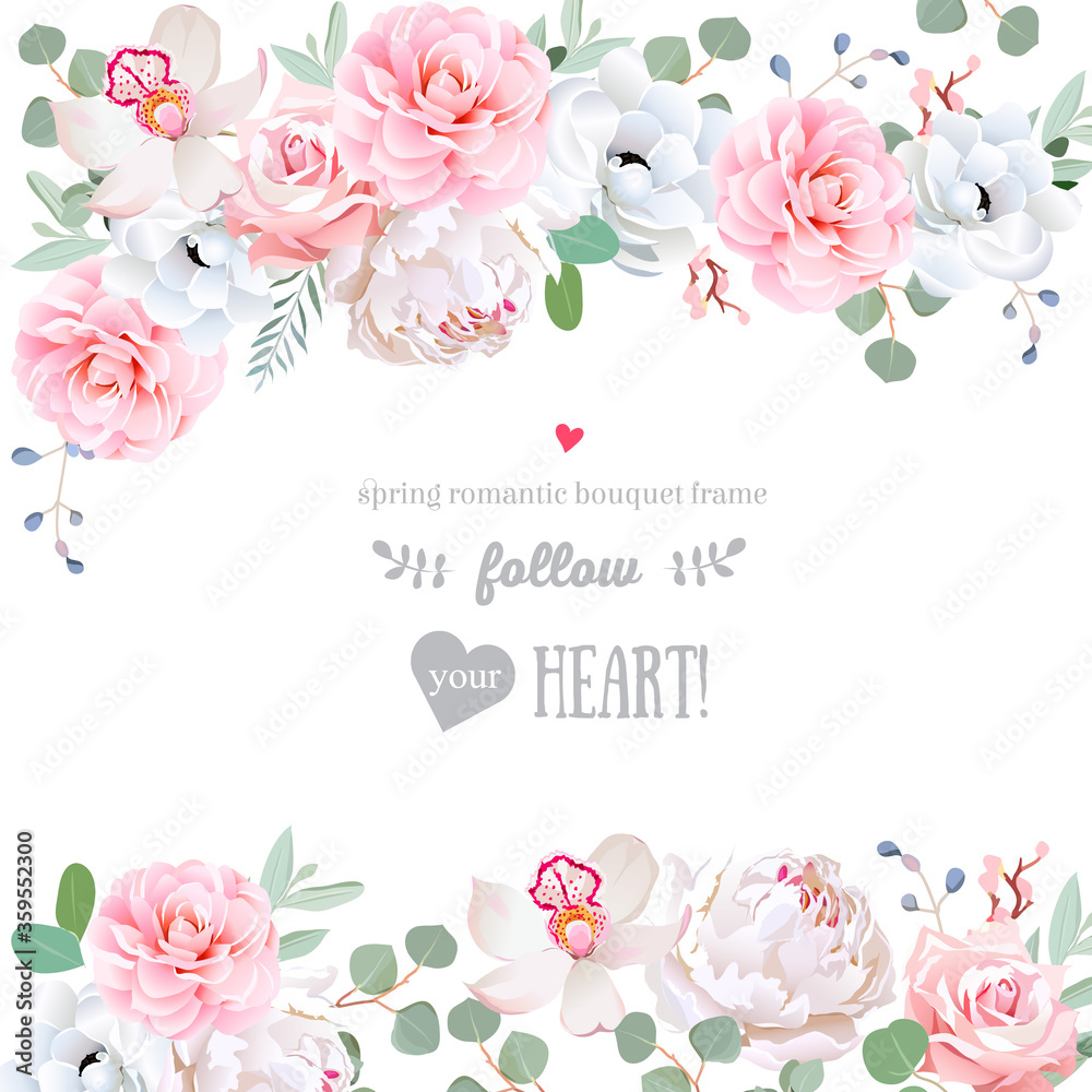 Beautiful wedding vector design frame with flowers Beautiful wedding vector design frame with flowers
