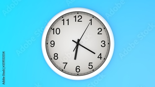 clock on a white and blue background