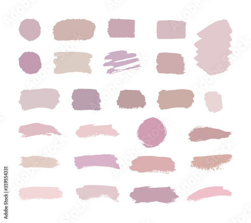 Pink, nude, rose, peach colors brush stroke watercolor texture. Hand drawing splashes.  
