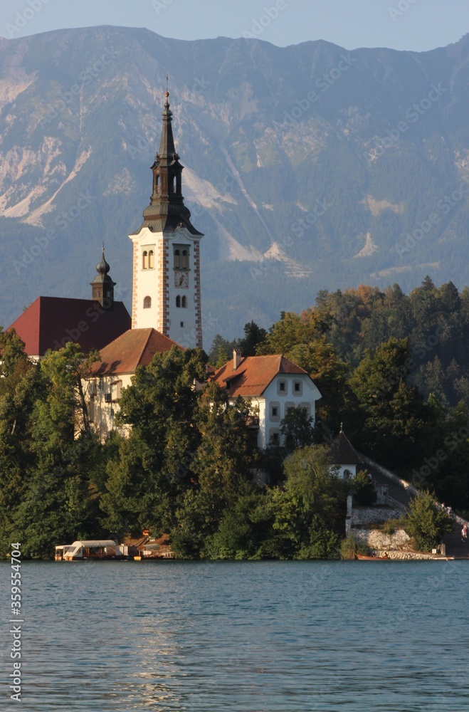 Church on the island of Bled