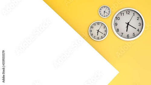 time is money concept yellow watch