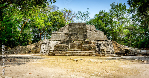 Lamanai Temple Mayan Ruins in Belize.