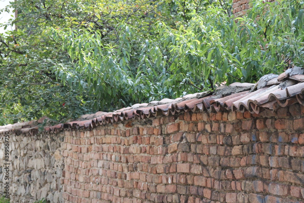 wall bricks fence trees old hurdle wall bricks fence trees old hurdle