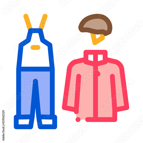 alpinism clothes icon vector. alpinism clothes sign. color symbol illustration