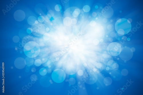 Blue circle light boken abstract background photo