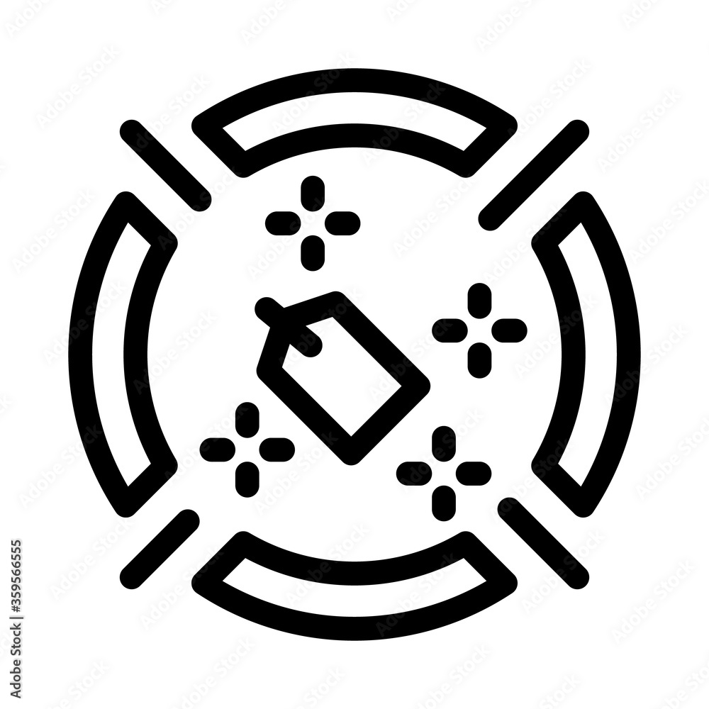 label target aim icon vector. label target aim sign. isolated contour symbol illustration label target aim icon vector. label target aim sign. isolated contour symbol illustration
