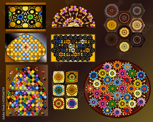 Vintage Leaded Glass Collection - Southern European