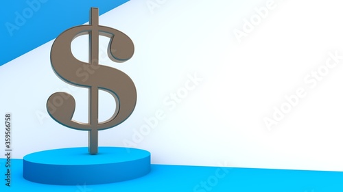 dollar sign on a scale 