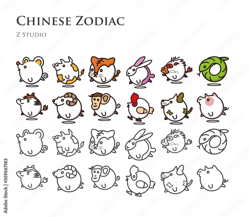 Fototapeta premium Chinese Zodiac