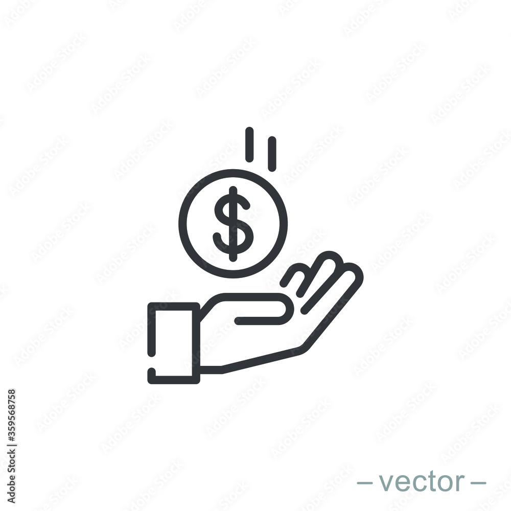Save money icon symbol vector on white background. Line Style. EPS 10. Save money icon symbol vector on white background. Line Style. EPS 10.