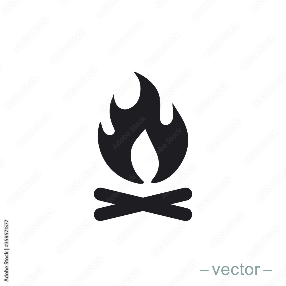 Bonfire logo template. Solid icon style. Vector illustration. EPS 10. Bonfire logo template. Solid icon style. Vector illustration. EPS 10.