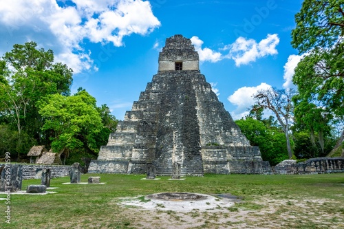 Tikal Temple  Temple of Jaguar  Temple of the Sun God in Guatemala.