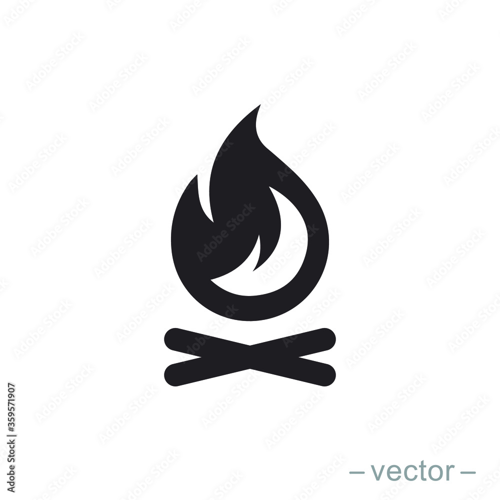 Bonfire logo template. Solid icon style. Vector illustration. EPS 10. Bonfire logo template. Solid icon style. Vector illustration. EPS 10.